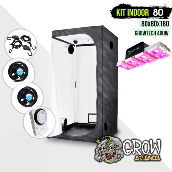 KIT CARPA INDOOR 80X80X180 + GROWTECH 400W