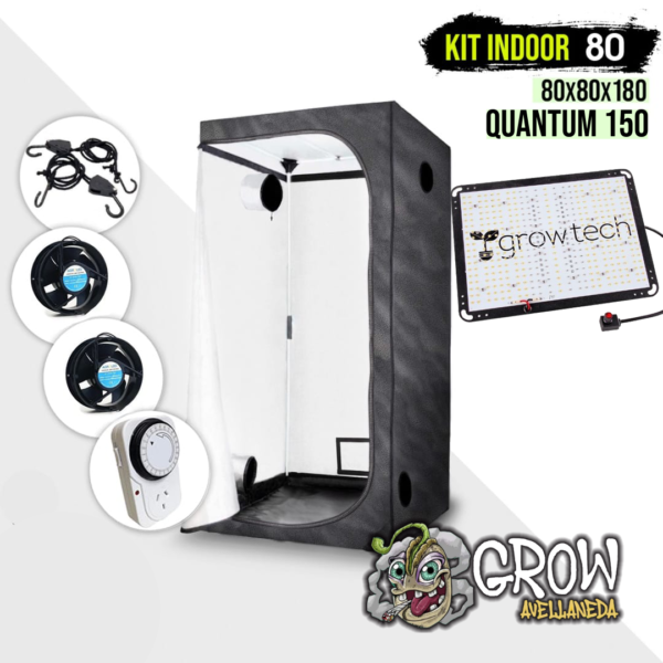 KIT CARPA INDOOR 80X80X180 + GROWTECH QUANTUM 150W