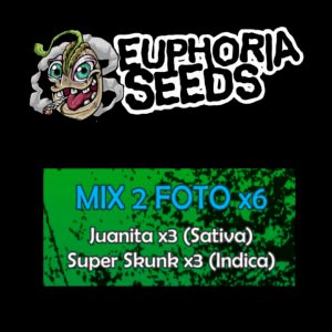 EUPHORIA SEEDS - MIX 2 - FEM X6 - JUANITA LA LAGRIMOSA + SUPER SKUNK