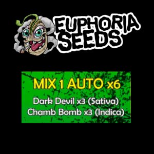 EUPHORIA SEEDS - MIX AUTO 1 X6 - DARK DEVIL + CHEM BOMB