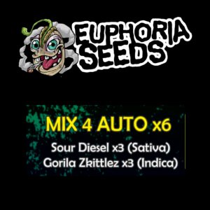 EUPHORIA SEEDS - MIX AUTO 4 X6 - SOUR DIESEL + GORILLA ZKITTLEZ