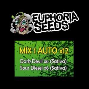 EUPHORIA SEEDS - MIX AUTO 1 X12 - DARK DEVIL + SOUR DIESEL