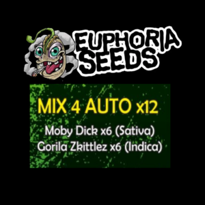 EUPHORIA SEEDS - MIX AUTO 4 X12 - MOBY DICK + GORILLA ZKITTLEZ